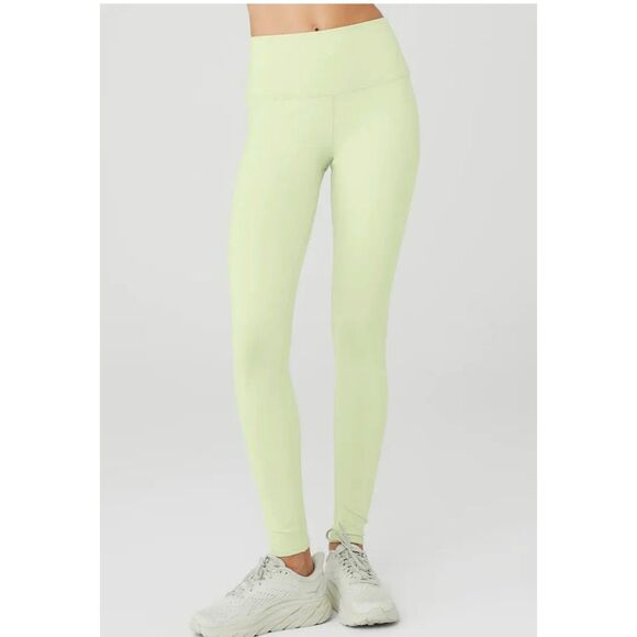 Alo Yoga HIGH-WAIST AIRBRUSH LEGGING Iced Green Tea Medium NWT - Picture 1 of 7